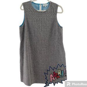 NWOT MIRA MIKATI Sleeveless Embroidered Mini Shift Dress w/ Pockets  FR/EU 42